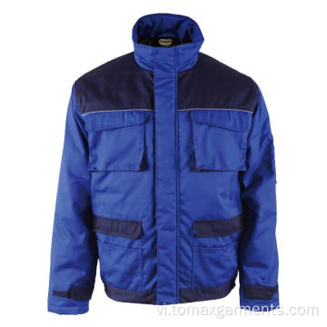 65% polyester 35% cotton Royal Blue Winter Jacket